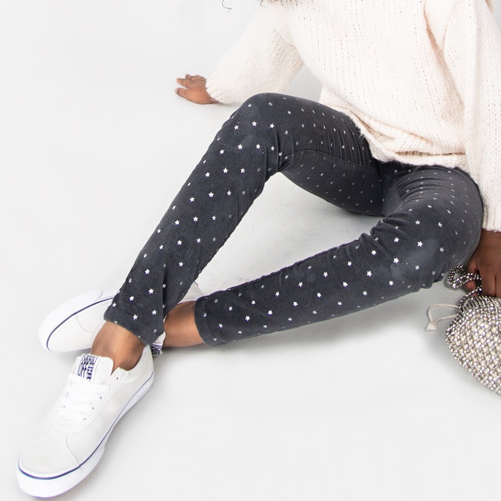 Tractr Girls Star Print Corduroy Pants